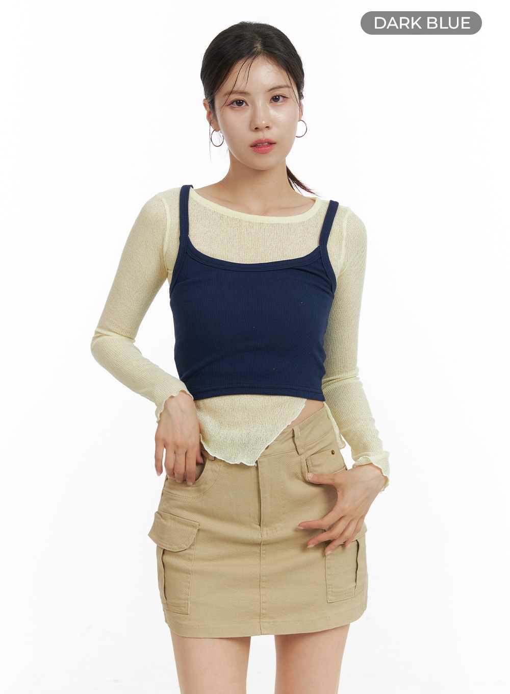 Layered Tank and Long Sleeve Top OA423