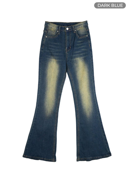 ivy-tight-fit-bootcut-jeans-os410 / Dark blue