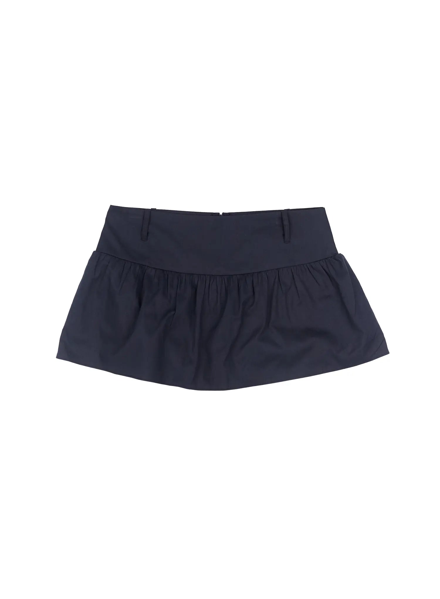 shirred-flared-mini-skirt-cm518 / Dark blue