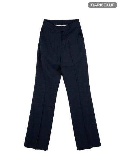 stylish-slim-fit-tailored-pants-oo429 / Dark blue