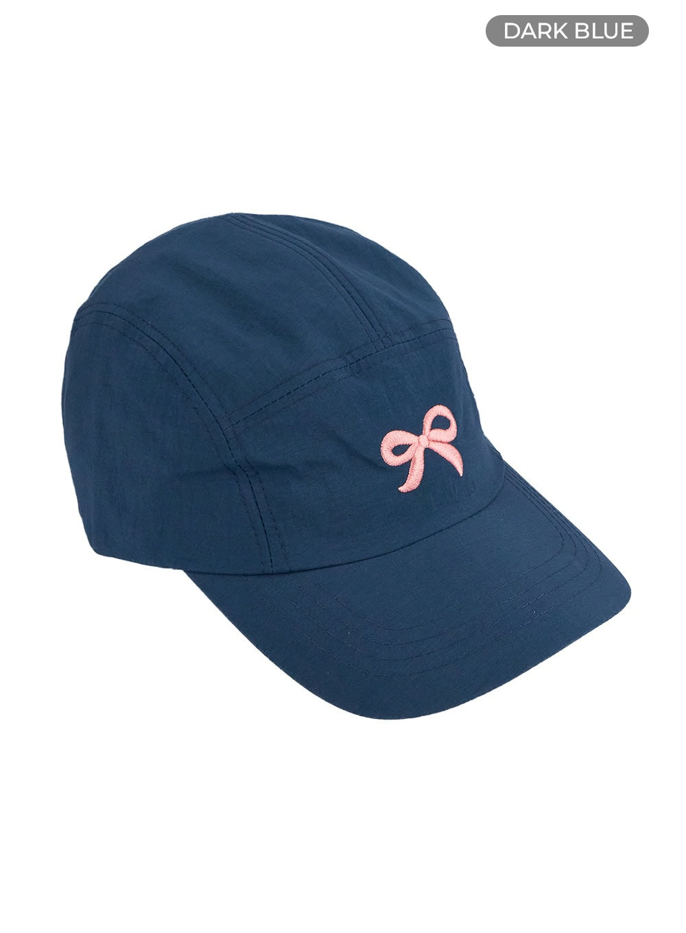 ribbon-embroidered-graphic-hat-ol411 / Dark blue