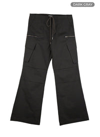 pintuck-string-pocket-cargo-pants-cg430 / Dark gray