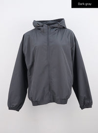 loose-fit-zip-up-jacket-co327 / Dark gray