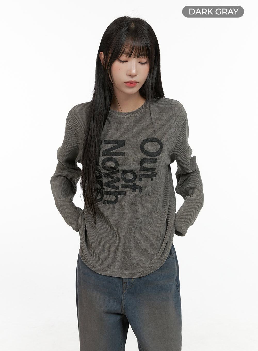 out-of-nowhere-long-sleeve-cs403 / Dark gray