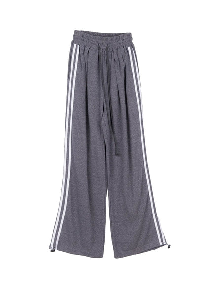 waffle-knit-track-sweatpants-cg525 / Dark gray