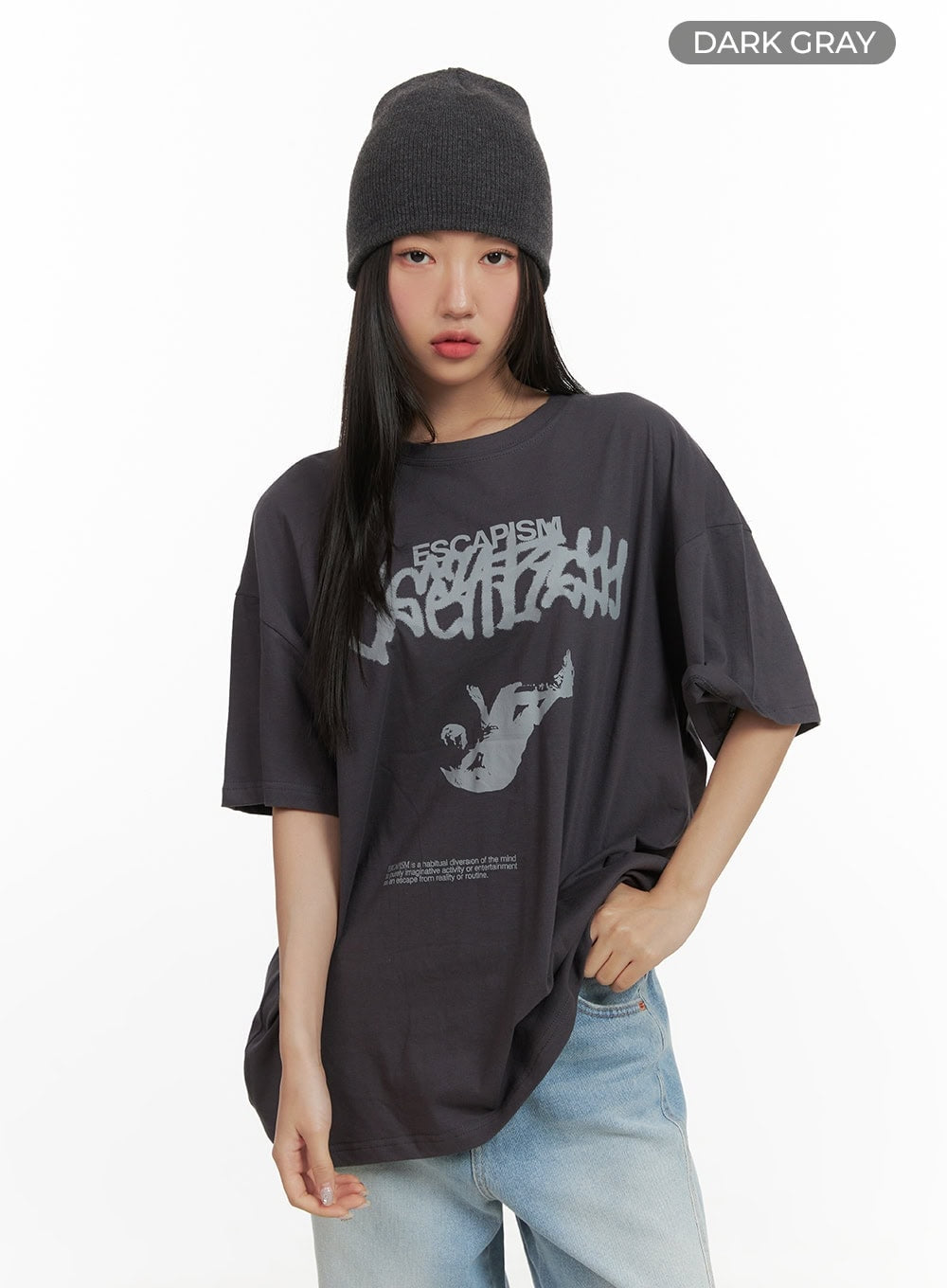 graphic-oversized-t-shirt-cy423 / Dark gray