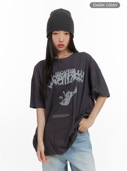 graphic-oversized-t-shirt-cy423 / Dark gray