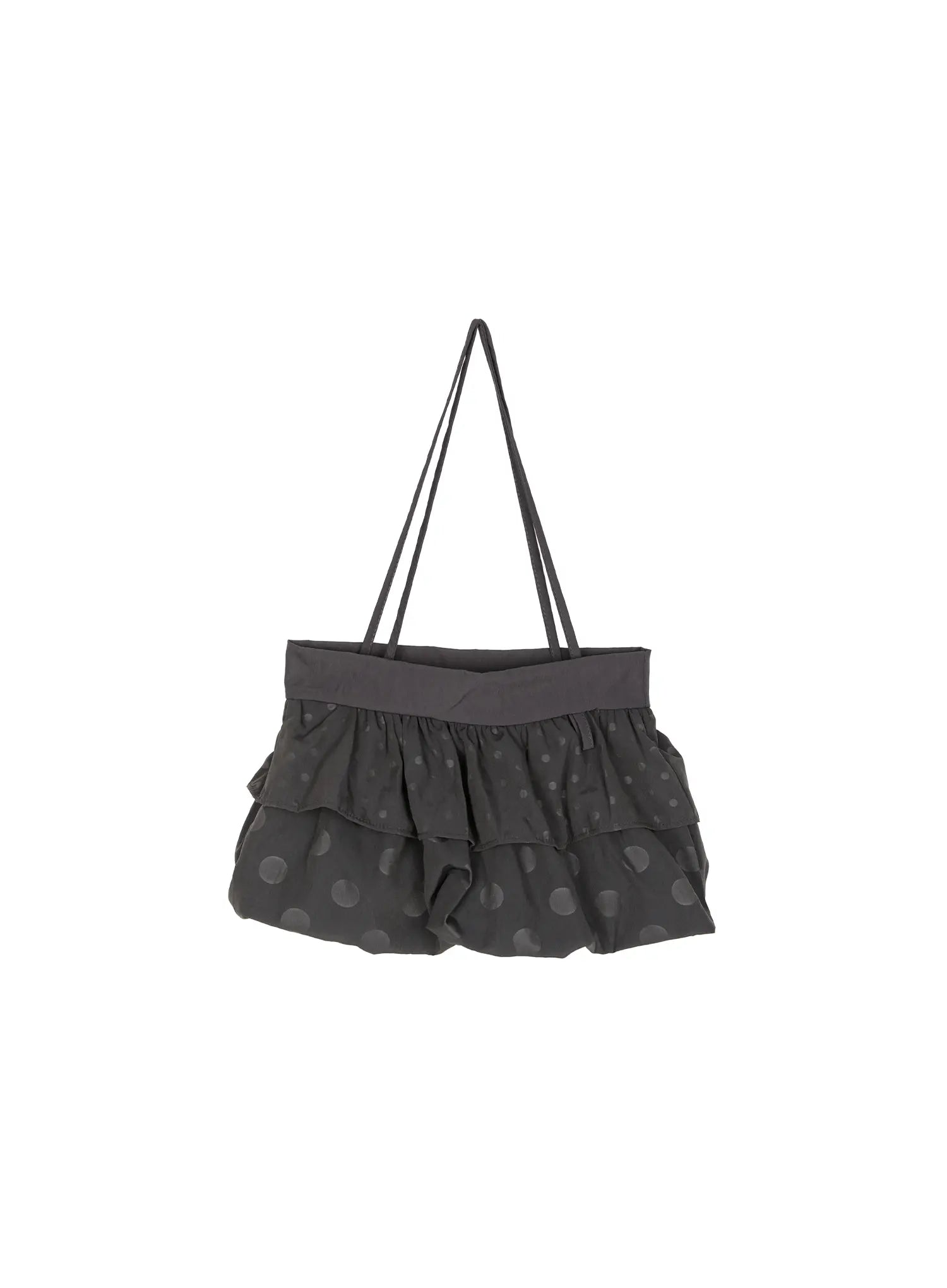 polka-dot-ruffle-shoulder-bag-cu519 / Dark gray