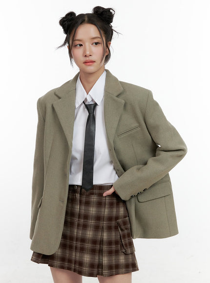 wool-blend-oversized-blazer-on404 / Dark green