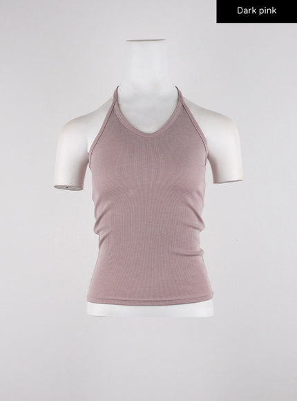 halter-sleeveless-top-cd311 / Dark pink
