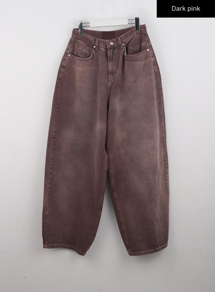 mid-rise-wide-leg-jeans-cd301 / Dark pink