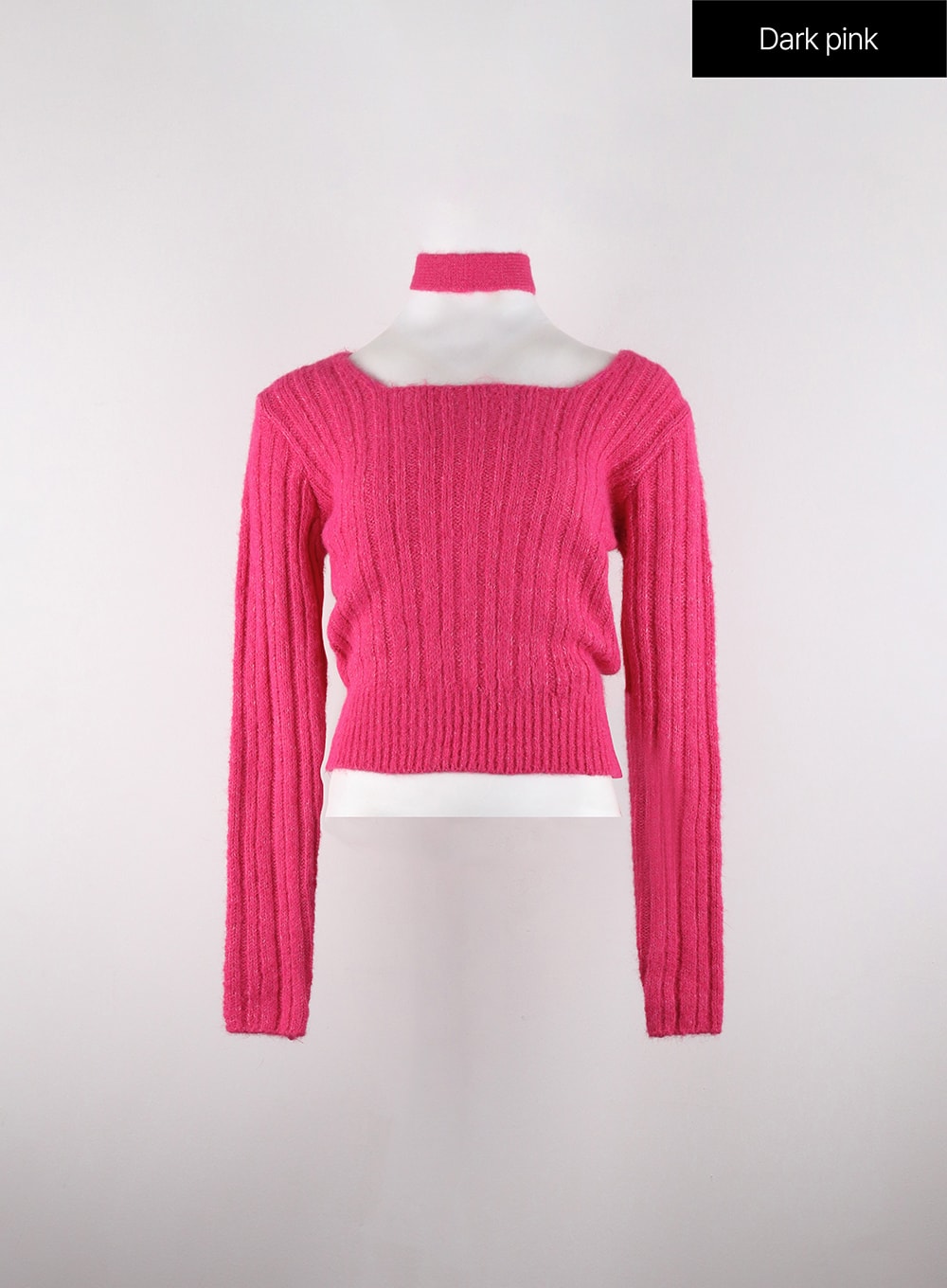 soft-square-neck-sweater-od318 / Dark pink