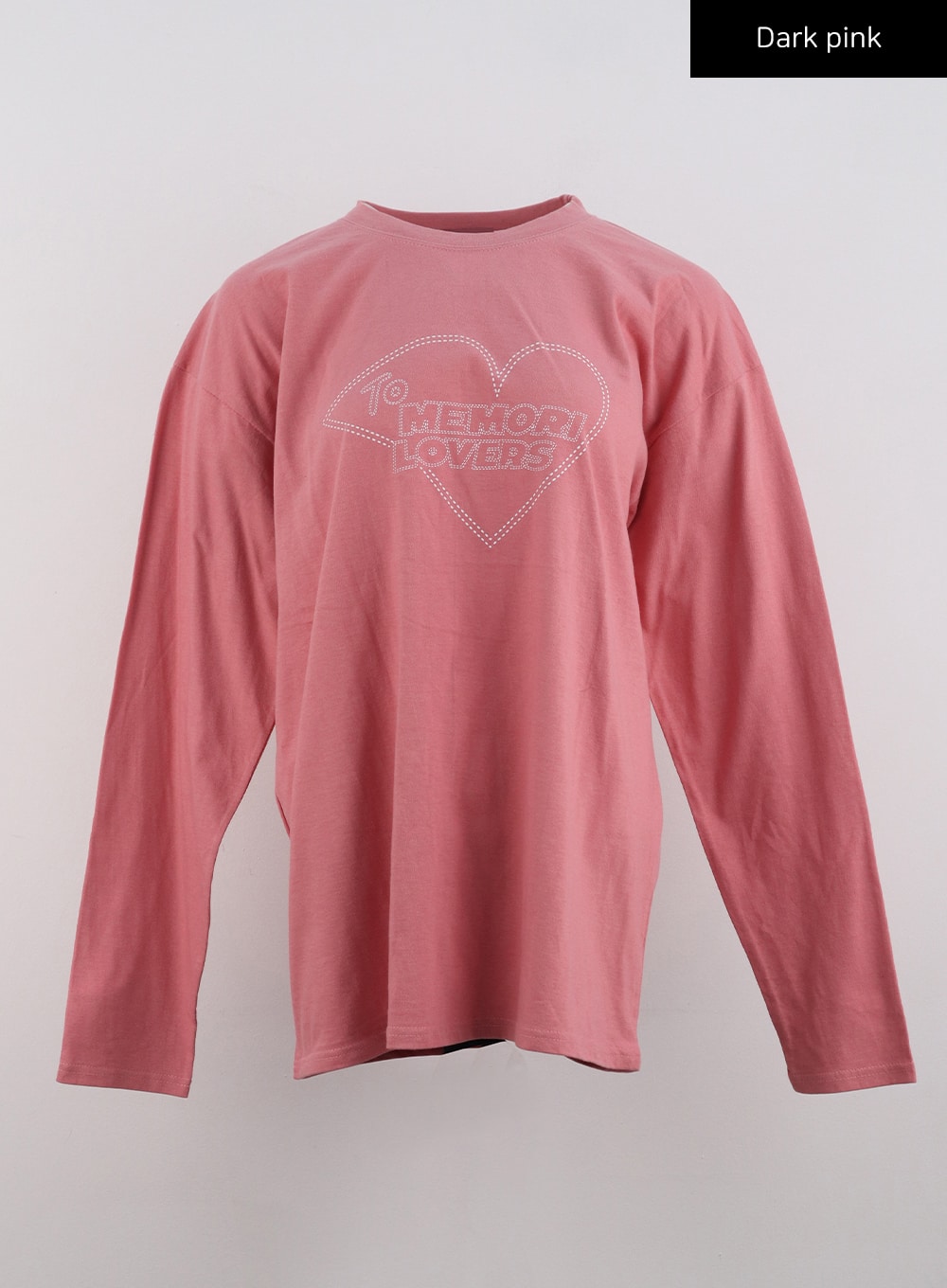 oversized-graphic-long-sleeve-cn328 / Dark pink