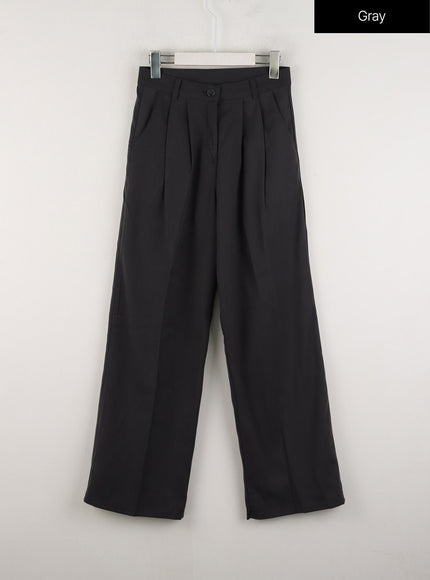 pintuck-tailored-pants-od311 / Gray