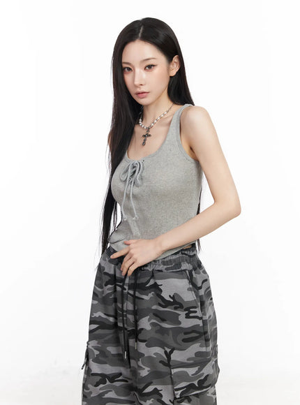 summer-knit-crop-tank-top-cm519 / Gray