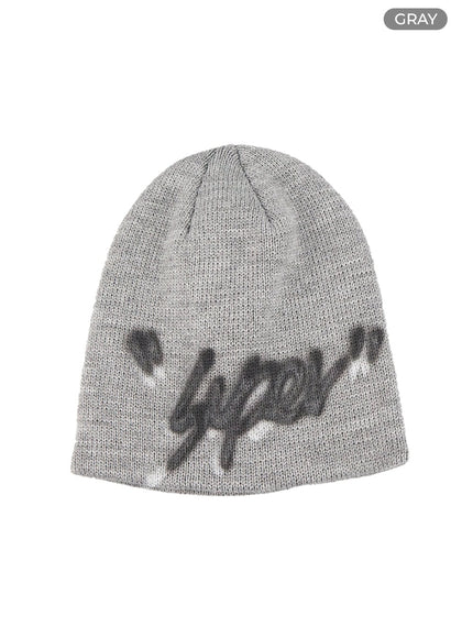 graffiti-lettering-beanie-cs403 / Gray