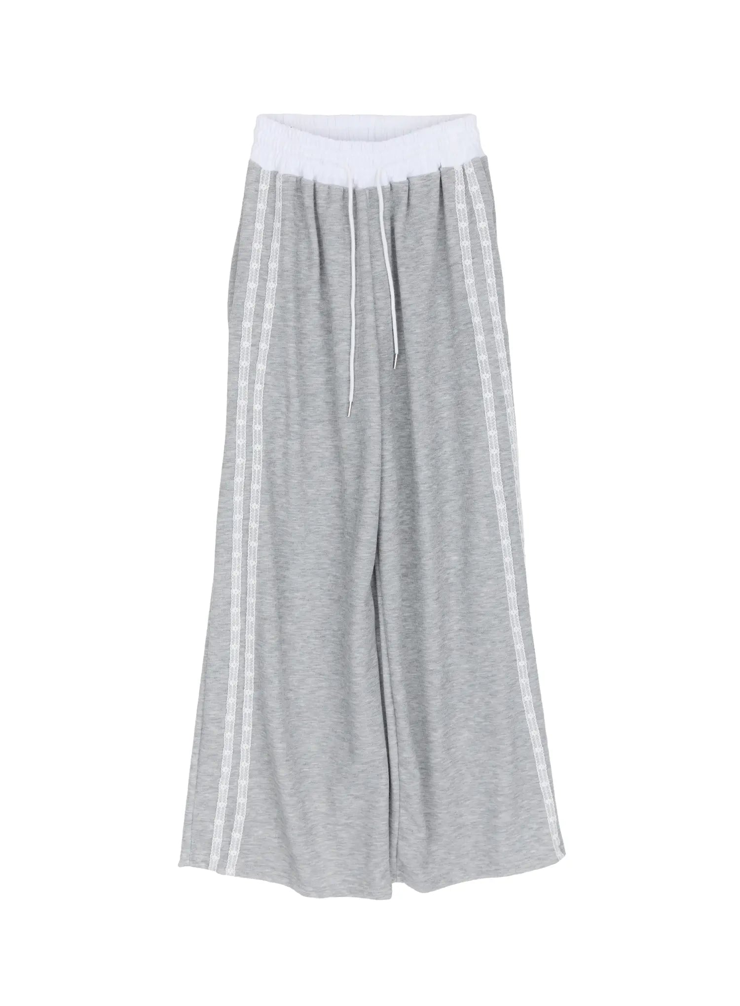striped-lace-sweatpants-cm511 / Gray