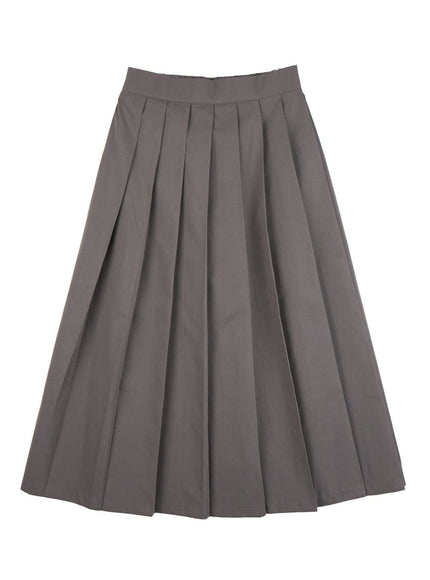 pleated-elegance-maxi-skirt-od403 / Gray