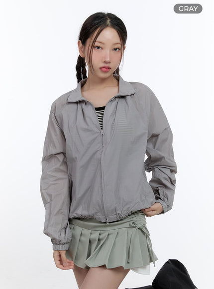 sleek-fit-nylon-jacket-cs406 / Gray