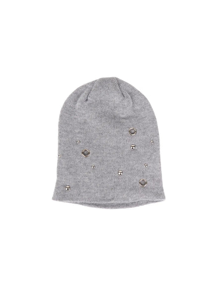 studded-rivet-beanie-cy519 / Gray