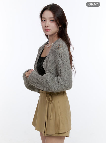 cozychic-wool-bolero-oo407 / Gray