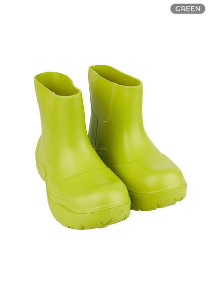 ankle-rain-boots-ol417 / Green