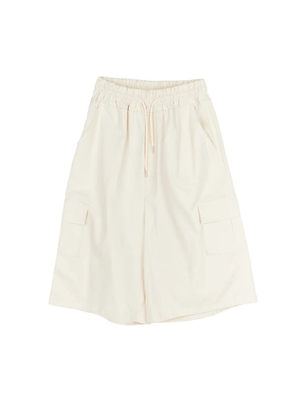 cargo-pocket-bermuda-shorts-cu515 / Light beige