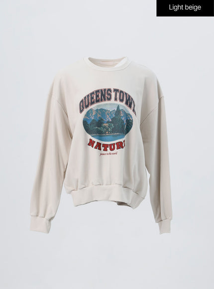 graphic-sweatshirt-oo305 / Light beige