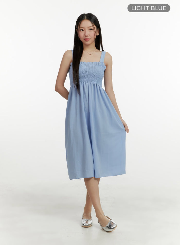 sleeveless-square-neck-flare-maxi-dress-oy413 / Light blue