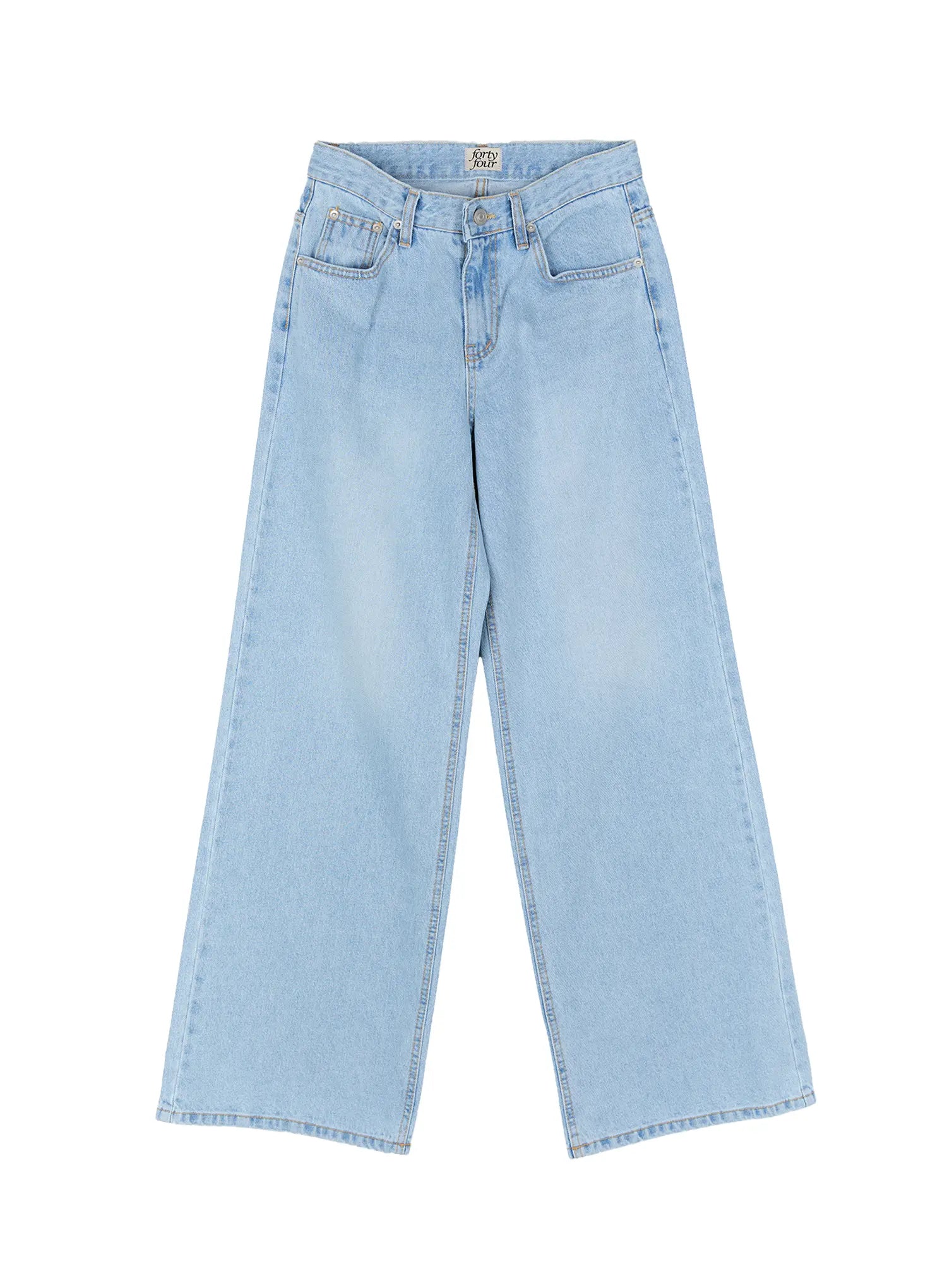Dahye Washed Relaxed-Fit Denim Jeans CL530 in Light blue, size L