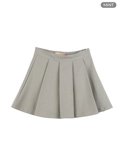 pleated-solace-mini-skirt-oo407 / Mint