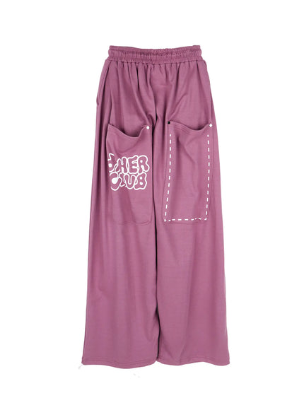 wide-leg-graphic-sweatpants-cy512 / Pink