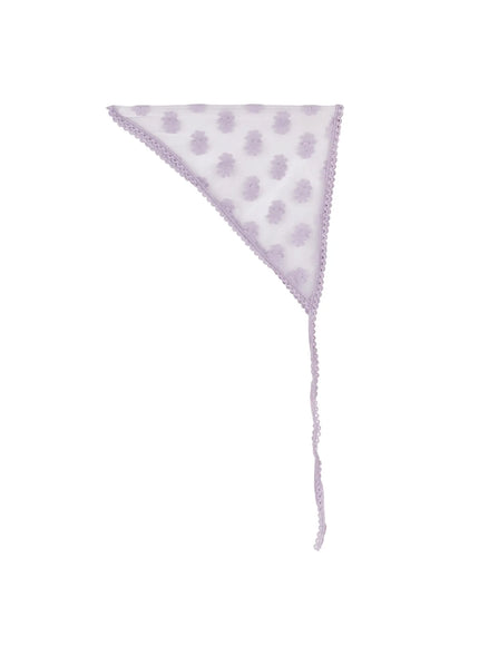 floral-sheer-headscarf-ca527 / Purple