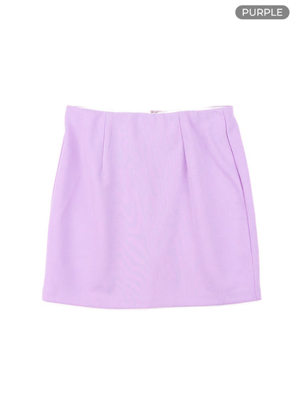 slim-mini-skirt-om422 / Purple