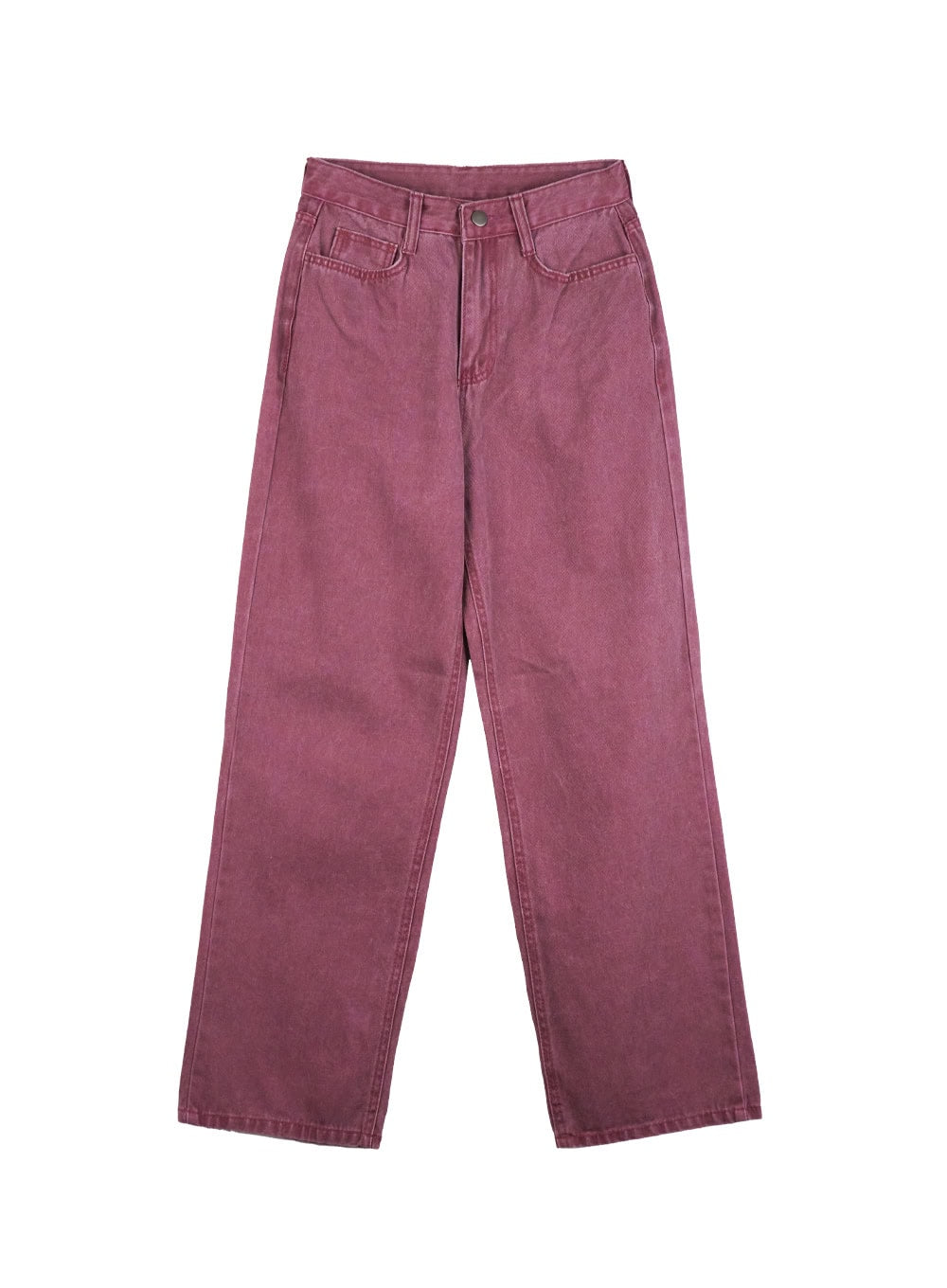Chloe Wide-Leg Comfy Jeans ON418 in Red, size L