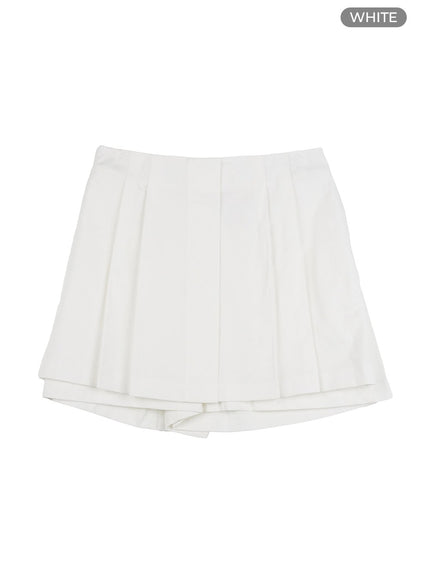 pleated-mini-skort-ol423 / White