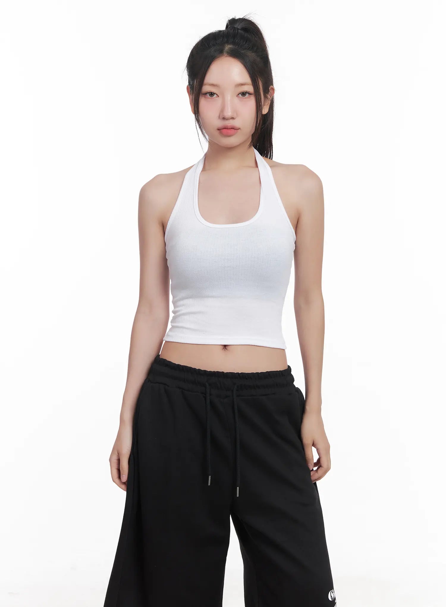cropped-halter-top-cu517 / White