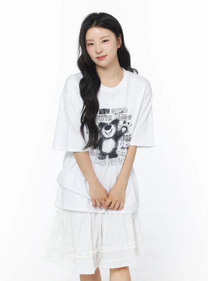 oversized-graphic-tee-cd805 / White