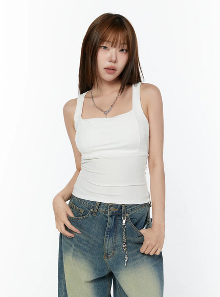 striped-padded-tank-top-cy519 / White