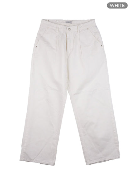 mens-pintuck-cotton-wide-leg-pants-co408 / White