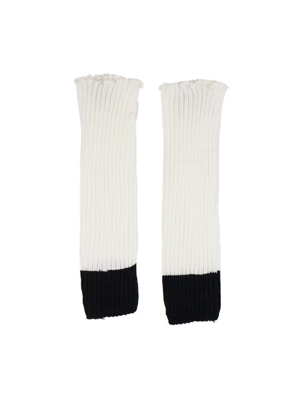 two-tone-leg-warmers-cj517 / White