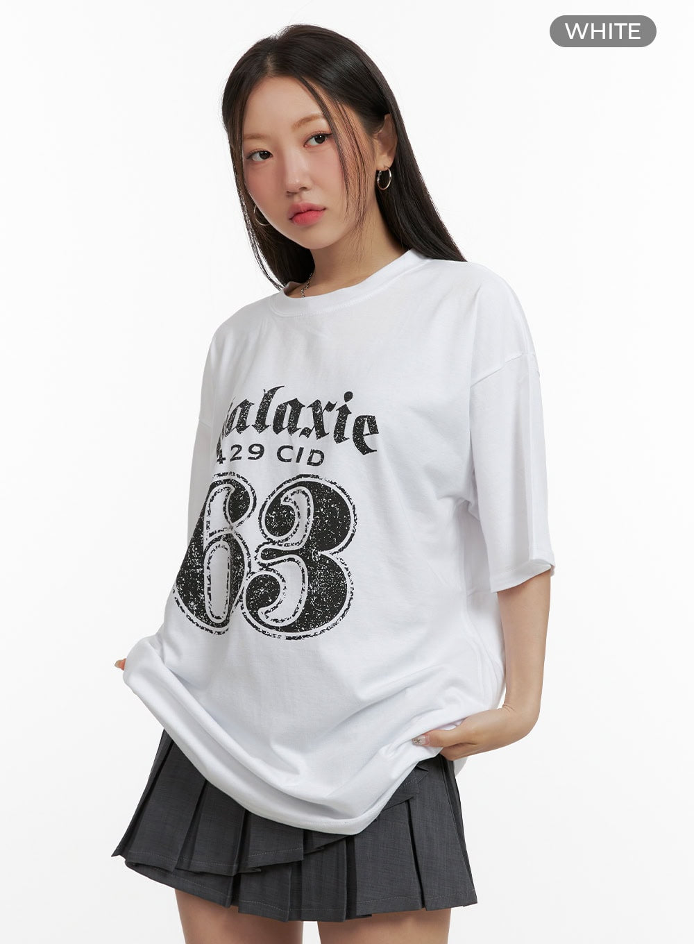 oversized-graphic-t-shirt-ou403 / White