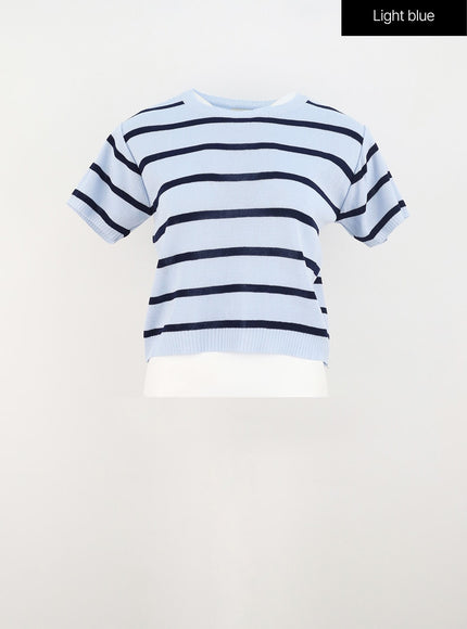 short-sleeve-stripe-sweater-ou326