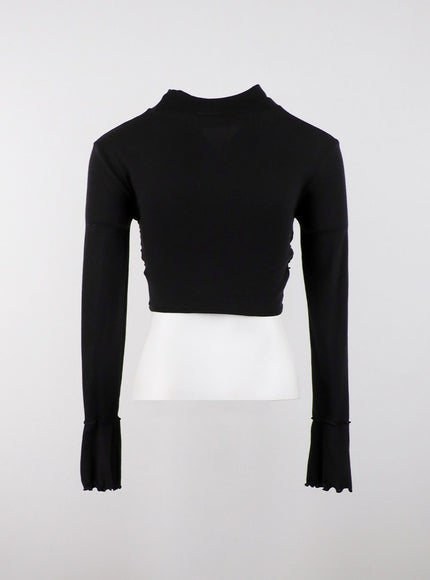 turtleneck-rib-knit-long-sleeve-crop-top-cd328