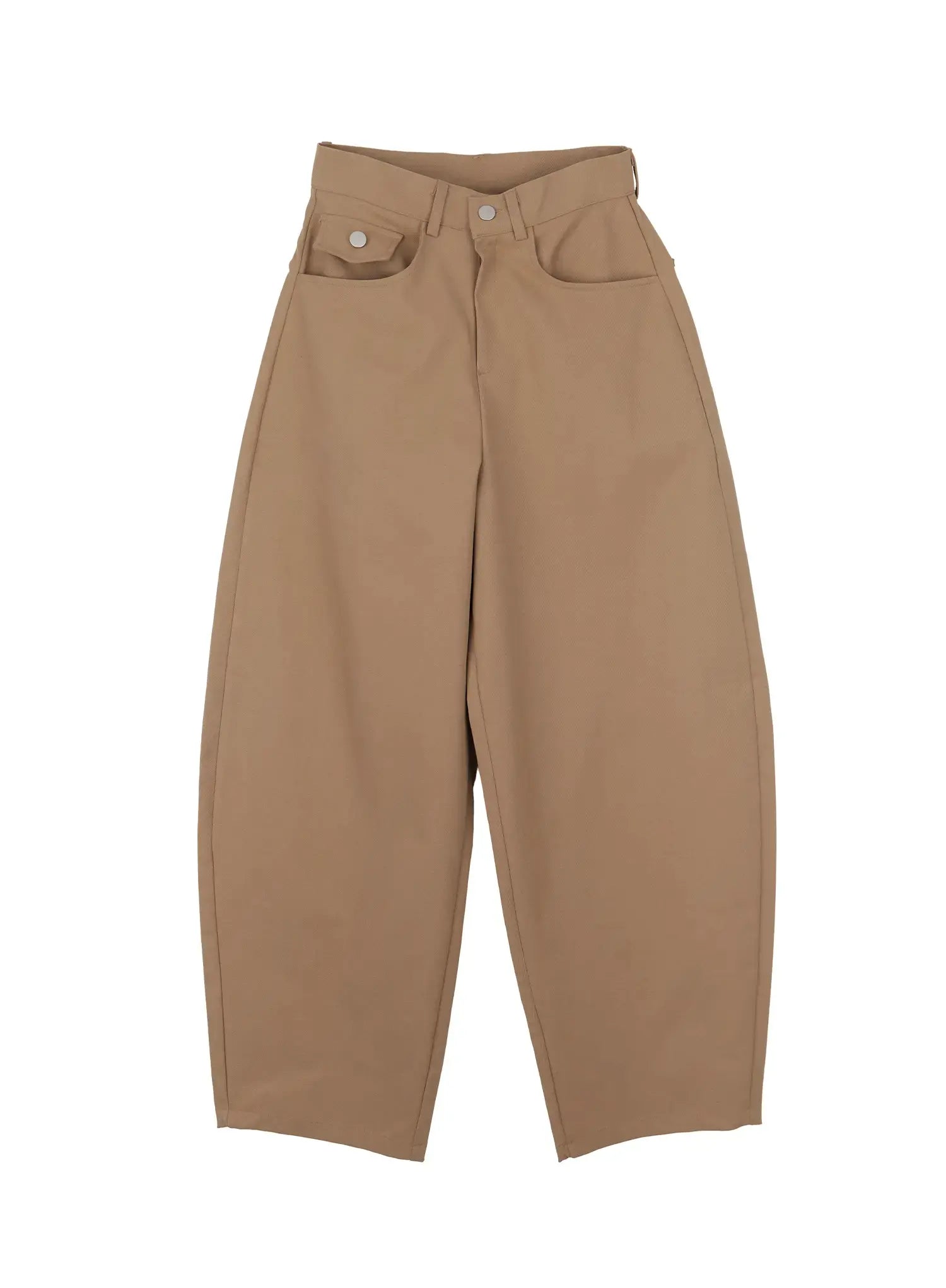 curved-pocket-wide-leg-pants-cm510 / Beige