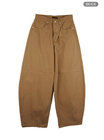 comfy-oversized-cotton-pants-cs420 / Beige