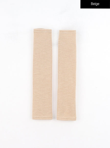 knitted-arm-warmer-oo331 / Beige