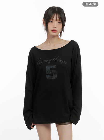 comfy-cotton-graphic-tee-cs412 / Black