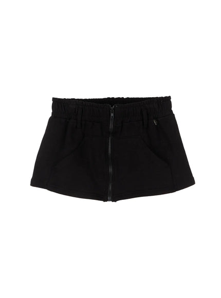 pocket-zipper-mini-skirt-cd515 / Black