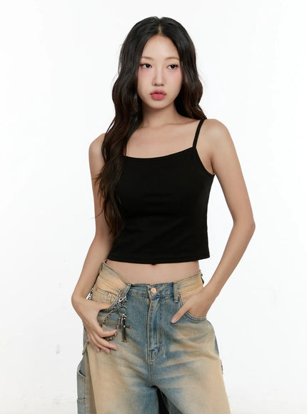 basic-cropped-tank-top-cg501 / Black
